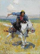 Franz Roubaud Tatar horseman Sweden oil painting artist